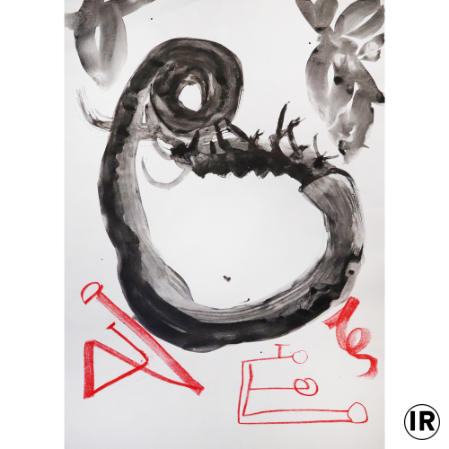 Untiteled,ion rudolf, pastel on paper, 42x30cm 2020