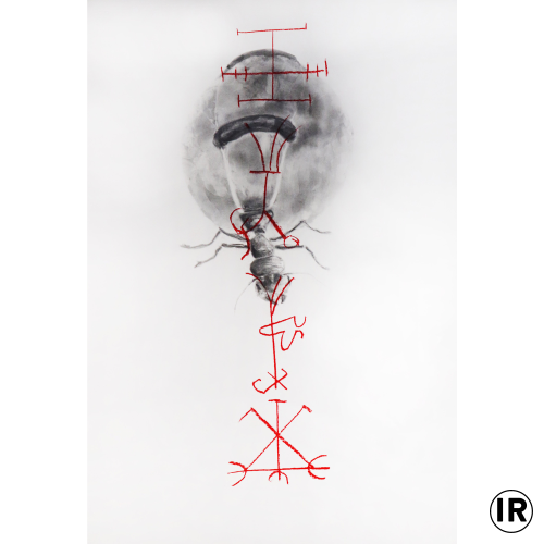 Ion Rudolf, Prophetic dream, Graphite and pastel on paper, 70x50 cm2020